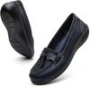 Loafers for Women Slip On Comfort Leather Tassel Dress Shoes