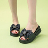 Wedges Platform Woman Bohemian Women's Summer Footwear Summer Slipper with Bow Large Size 