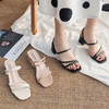 Thick Heel Shoes Customizable Logo Outer Wear Pumps Women Sandals Slippers