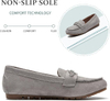 Women's Wide Loafers Shoes Cute Dressy Shoes Ladies Comfort Slip Ons Work Shoes