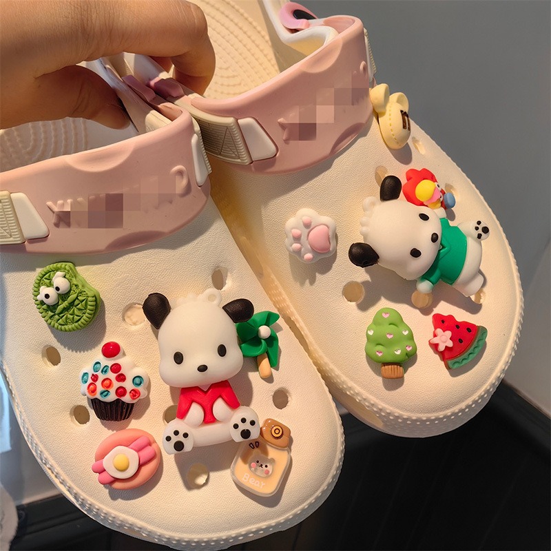 Hot Selling Wholesale 3d Cartoon Garden Shoe Charms Cute Clog Decoration Dog DIY Accessories
