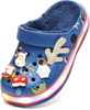 Fur Lined Toddler Clogs Kids Slippers Fuzzy Light up Sandals Boys Girls Garden Shoes Winter Warm Cartoon Slides Slip on Lightweight