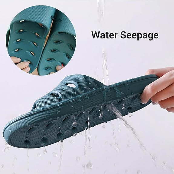 Shower Shoes Quick Dry Non-Slip Women Slippers Sandals Men Bathroom Flip-Flops for College Dorm Room Essentials Shower Sandals Slides Pool Gym Spa
