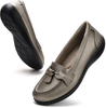 Loafers for Women Slip On Comfort Leather Tassel Dress Shoes