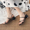 Thick Heel Shoes Customizable Logo Outer Wear Pumps Women Sandals Slippers