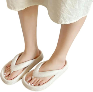 Soft Sole Platform Flip Flops Women Men Beach Non Slip Slippers Summer Clip Toe Bathroom Slides
