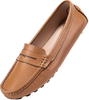 Soft Leather Driving Moccasins for Women - Casual Penny Loafer Comfort