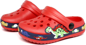 Little Kids Clogs Cute Cartoon Boys Girls Garden Clogs Toddlers Non-Slip Breathable Slides Sandals Children Lightweight Beach Pool Shower Slippers