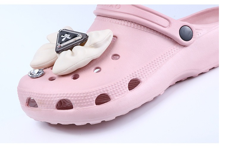 1pcs Bowknot Clog Charms Green Blue White Black Bow PVC Shoe Accessories Decorations for Couples Kids Gifts