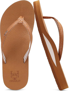 Womens Arch Support Flip Flops Comfortable Yoga Mat Slip on Summer Beach Walking Thong Cushion Sandals