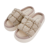 Cream puff Home Household Women Cotton and Linen Slipper Four Seasons Thick-soled Indoor Living 
