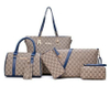 6pcs Underarm Luxury Designer Women Shopper Ladies Hand Bag Tote Multi Piece Set Multi-piece 