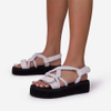 sandal 2024 summer sandals for women flat sandals cross-border solid color foreign trade plus-size shoes thick sole rope Europe Beautiful
