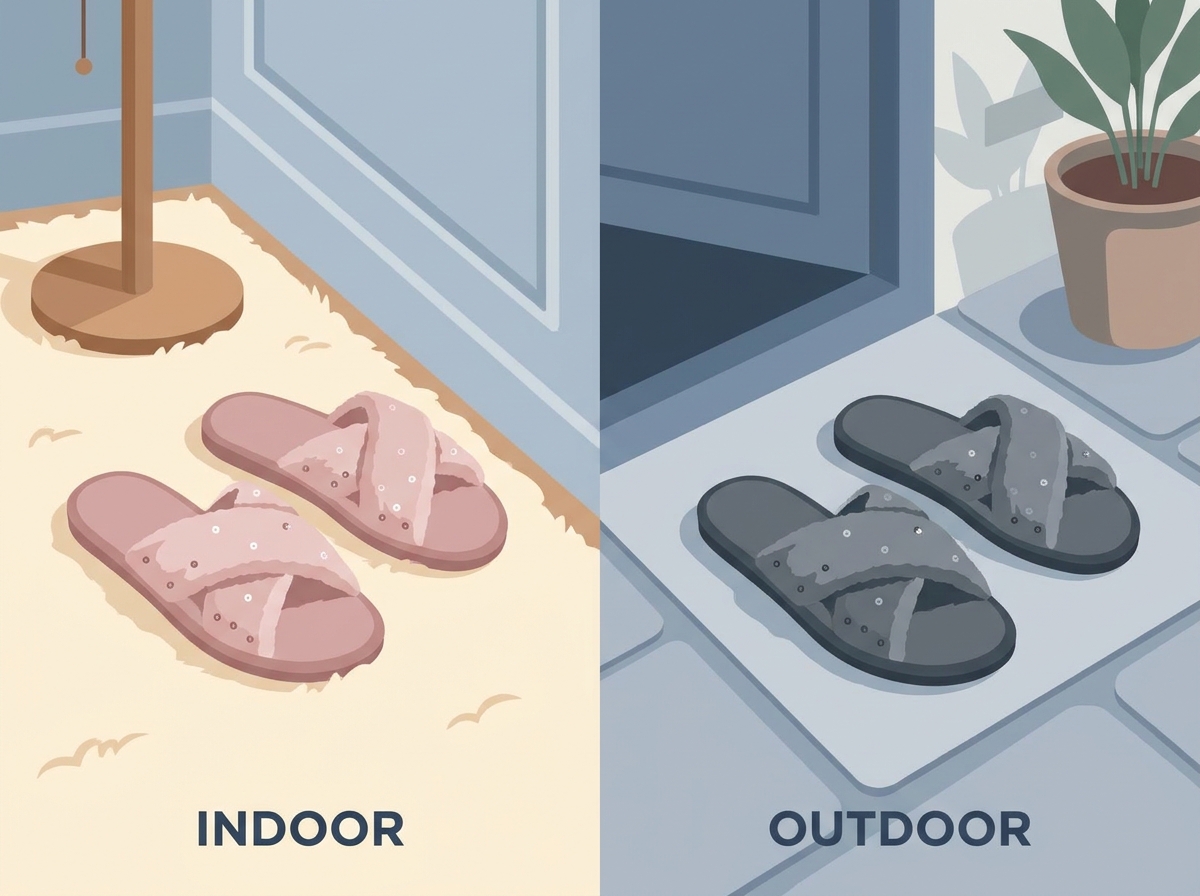 A pair of stylish and comfortable Home Cotton Slippers designed for indoor relaxation