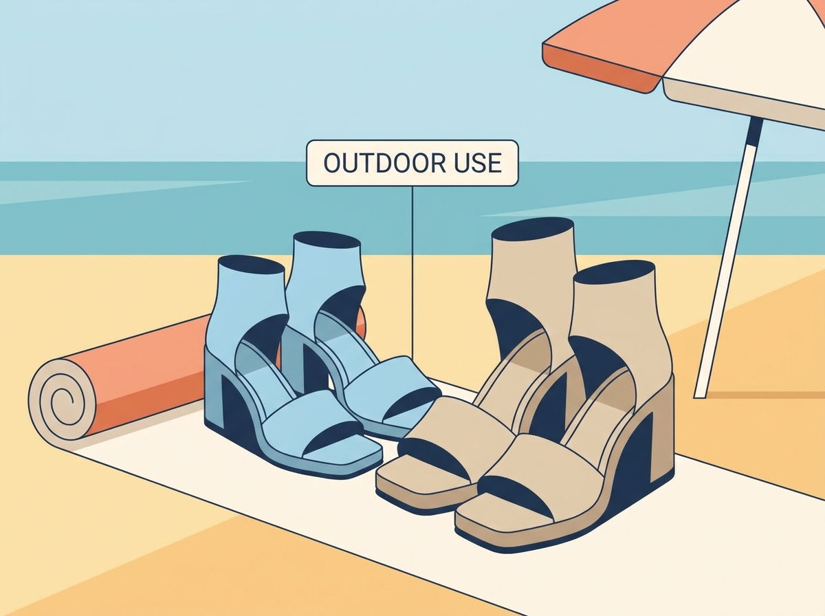 Elegant outdoor beach setup featuring stylish furniture and lifestyle accessories